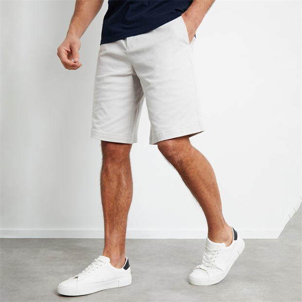 Threadbare Longer Length Cotton Twill Chino Shorts With Stret