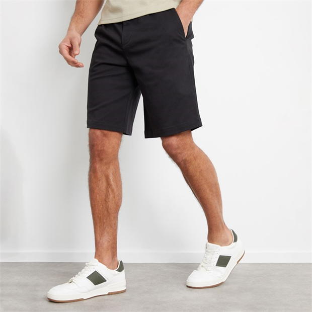 Threadbare Longer Length Cotton Twill Chino Shorts With Stret