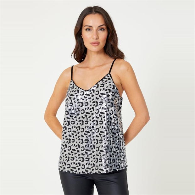 Be You Animal Sequin Cami Top