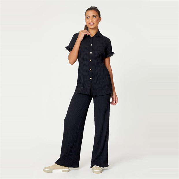 Be You Plisse Shirt and Trouser Co-ord Set