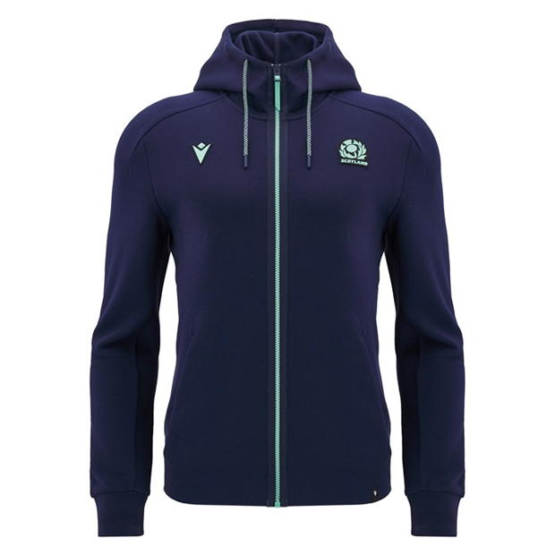 Macron Scotland Rugby Union Full Zip Hoodie 2024 Adults