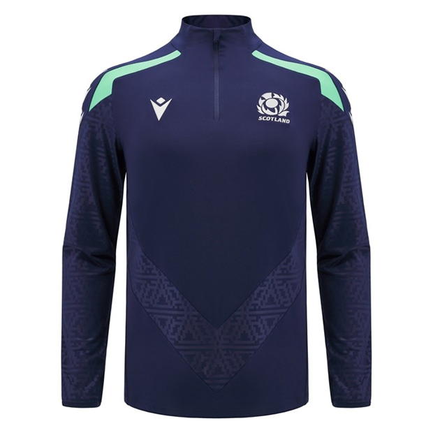 Macron Scotland Rugby Union Quarter Zip Sweatshirt 2024