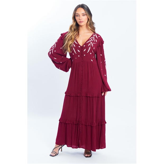 Be You Embroidered Maxi Dress