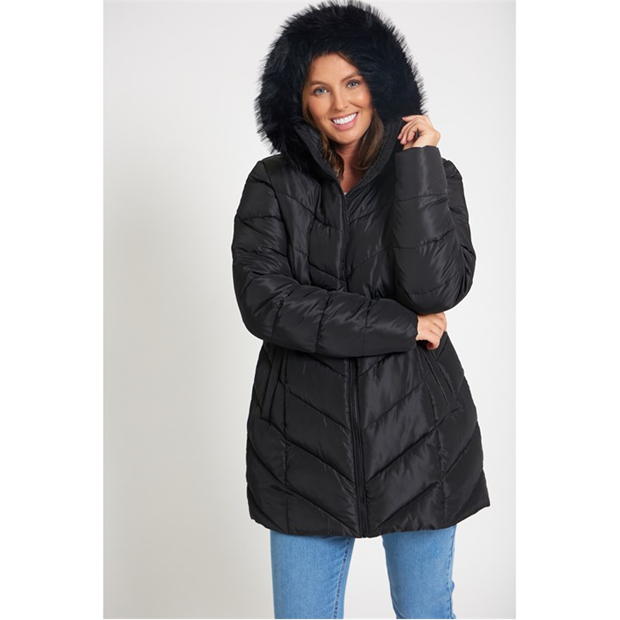 Be You Chevron Padded Coat