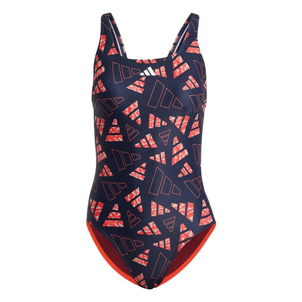 adidas 3 Bar Logo Graphic Swimsuit Womens