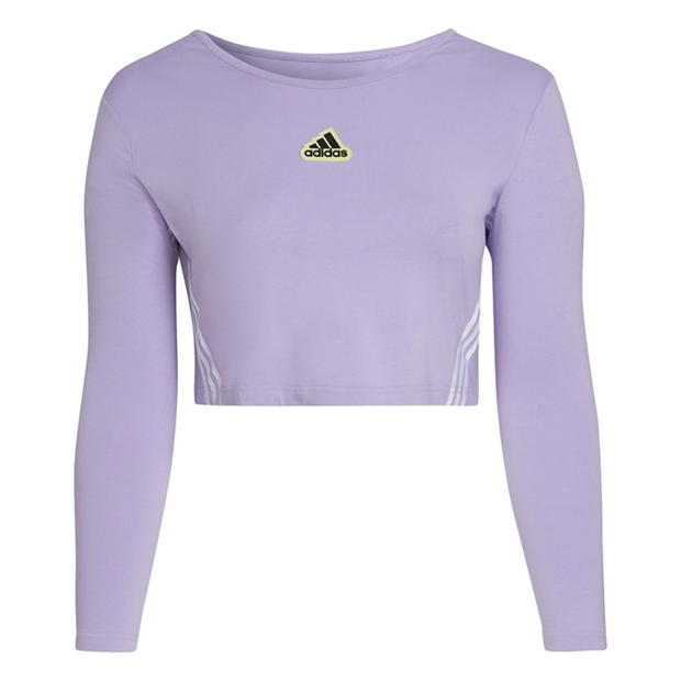 adidas Cropped Long-Sleeve Top (Plus Size) Womens