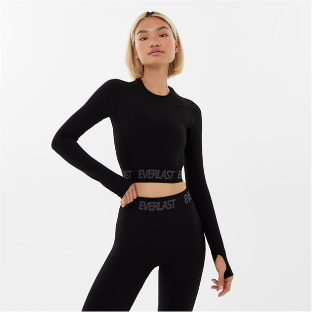 Everlast Seamless Long Sleeve Crop Top Womens