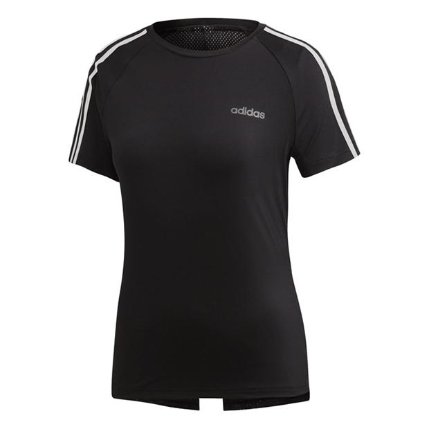 adidas Design 2 Move 3-Stripes T-Shirt Gym Top Womens