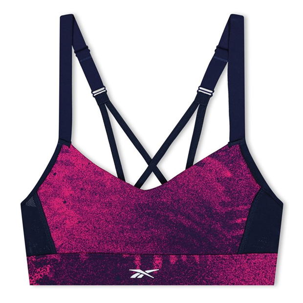 Reebok Lux Strappy Sports Bra Womens Medium Impact