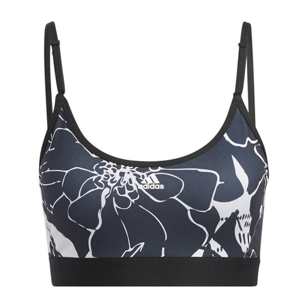 adidas Light-Support Flower Print Bra Womens Low Impact Sports