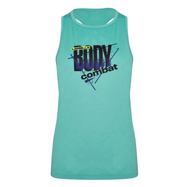 Reebok Les Mills¿ Bodycombat¿ Activchill Graphic Tank Top Gym Vest Womens