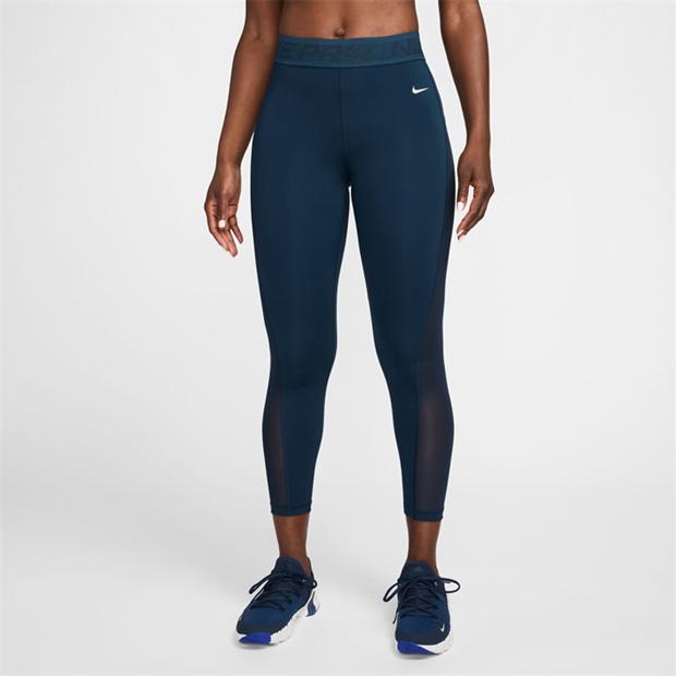 Nike Pro Women's Mid-Rise Mesh-Panelled Leggings