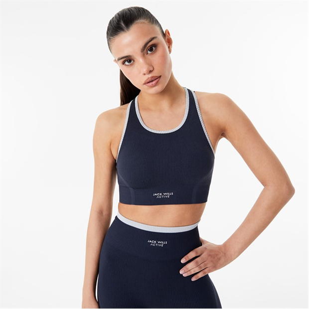 Jack Wills Seamless Racer Sports Bra