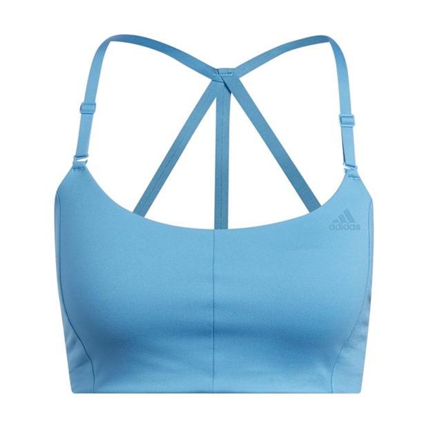 adidas Yoga Light Support 3-Stripe Sports Bra Womens