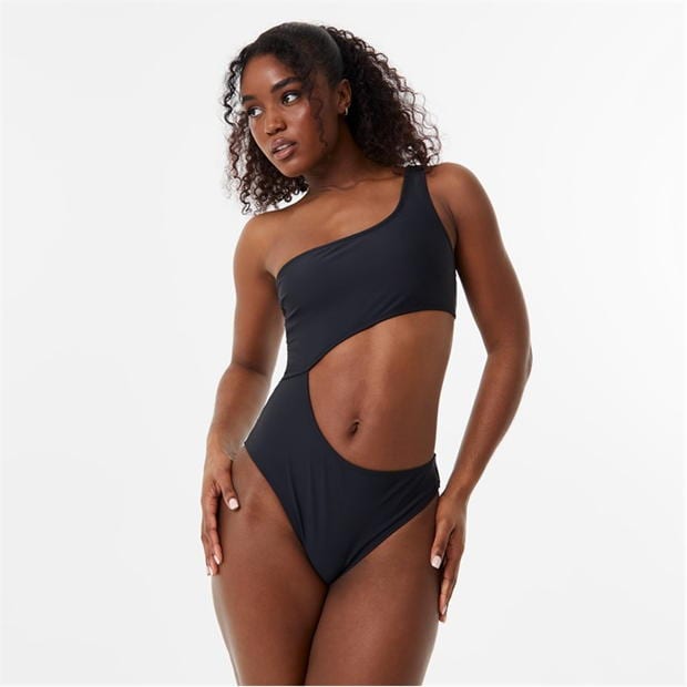 Jack Wills One Shoulder Cut Out Swimsuit