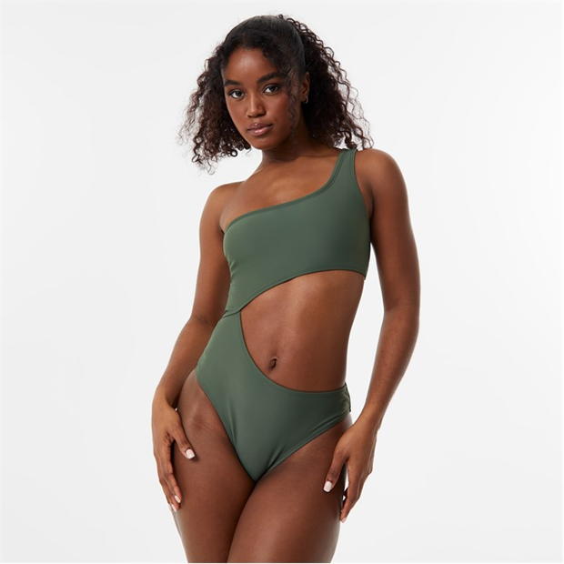 Jack Wills One Shoulder Cut Out Swimsuit