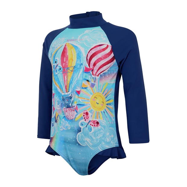 Speedo Placement Frill One Piece Baby Girls