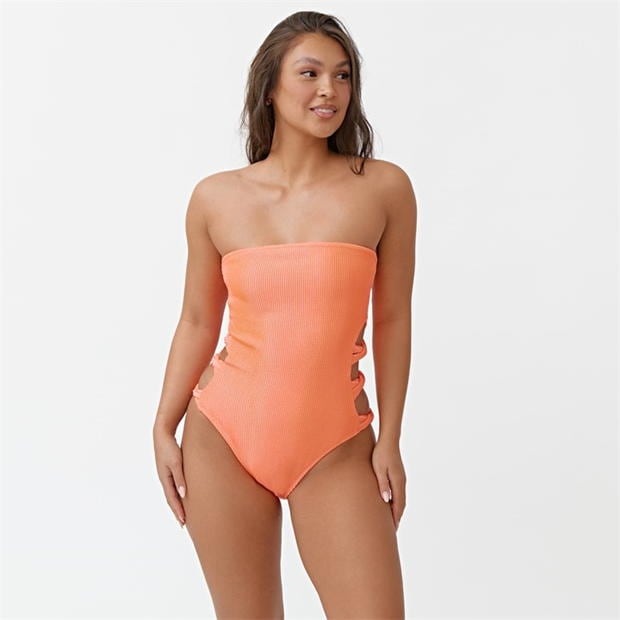 Be You Textured Cut Out Detail Swimsuit