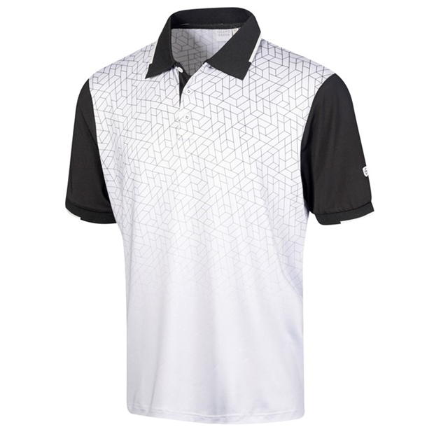 Island Green Golf  Geometric Grade Polo Shirt Juniors