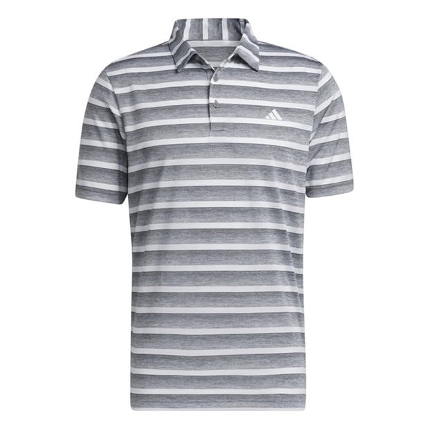 adidas Two-Color Striped Golf Polo Shirt Mens