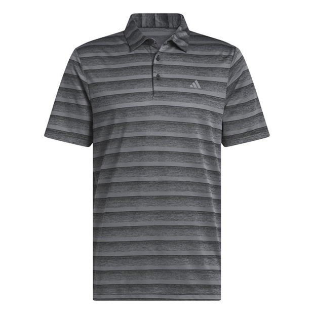 adidas Two-Colour Striped Golf Polo Shirt Mens