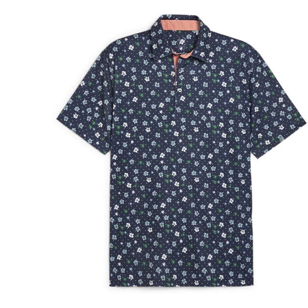 Puma Cloudspun Floral Polo Shirt Mens