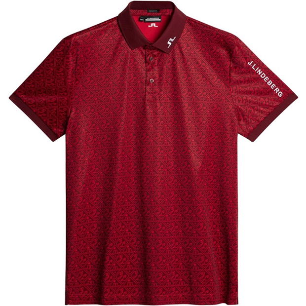 J Lindeberg Tour Tech Print Polo Shirt Mens