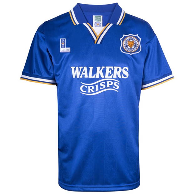 Score Draw Leicester City 1995 Retro Football Shirt Adults