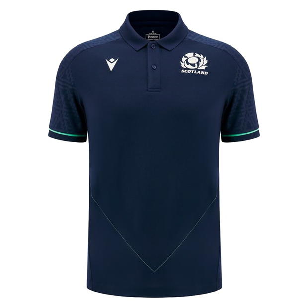 Macron Scotland Rugby Union Polo Shirt 2024 Adults