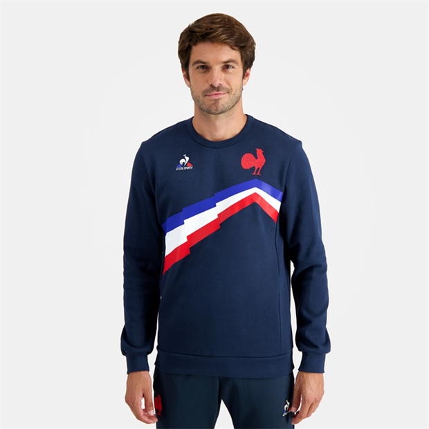 Le Coq Sportif FFR France Rugby Graphic Crew Sweatshirt