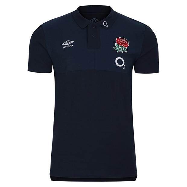 Umbro England Rugby CVC Polo Shirt 2023 2024 Adults