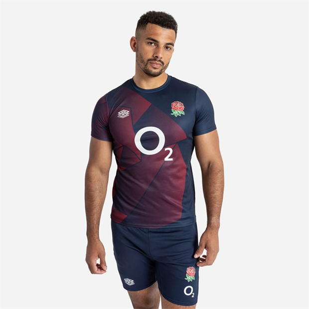 Umbro England Rugby Warm Up Shirt 2023 2024 Adults