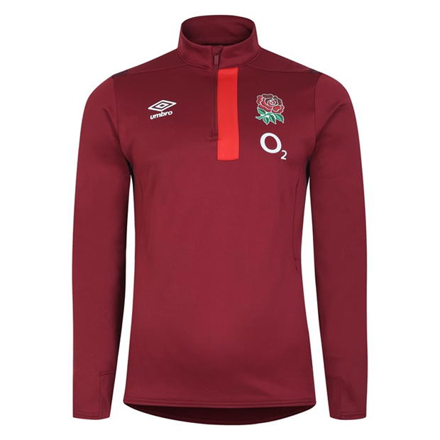 Umbro England Rugby Half Zip Fleece Top 2023 2024 Adults