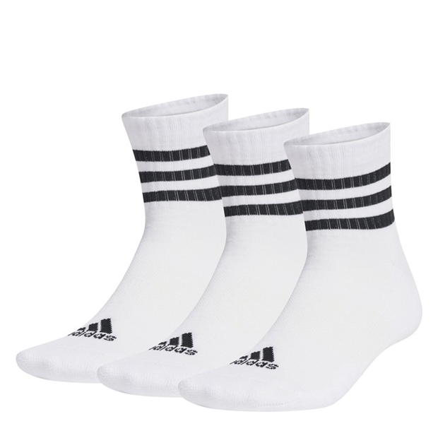 adidas 3-Stripes Cushioned Sportswear Mid-Cut Socks 3 Pairs