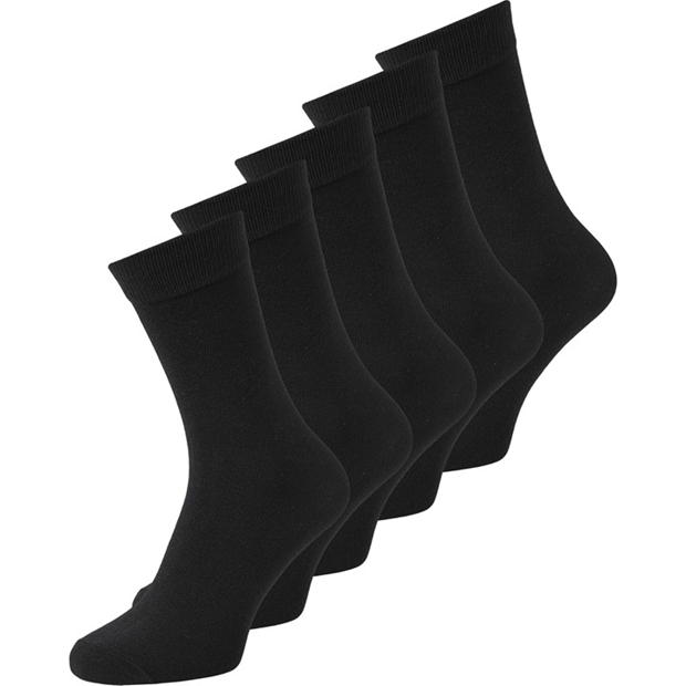 Jack and Jones 5 Pack Black Socks Juniors