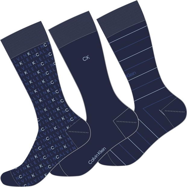 Calvin Klein Pack All Over Print Crew Socks Mens