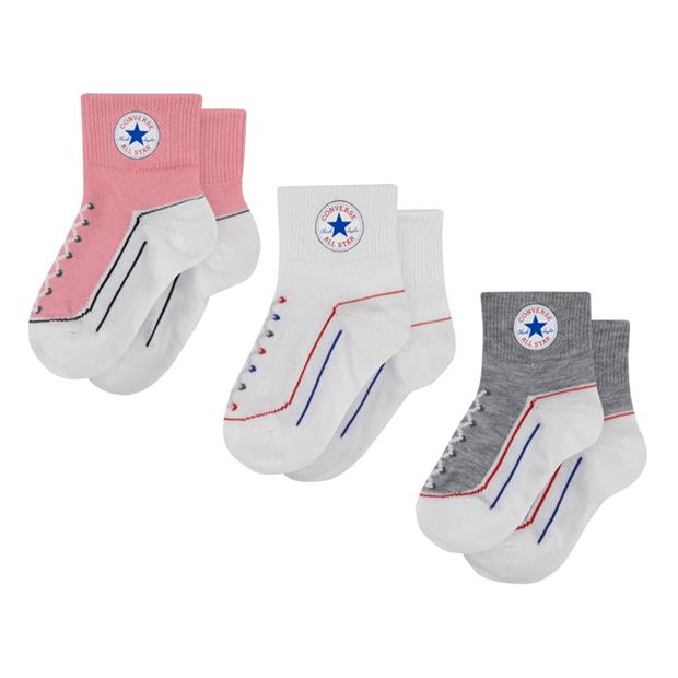 Converse Chuck Quarter 3 Pack Socks