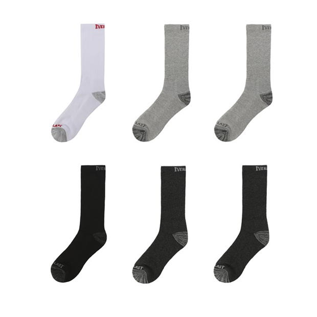 Everlast 6pk Crew Sock Mens