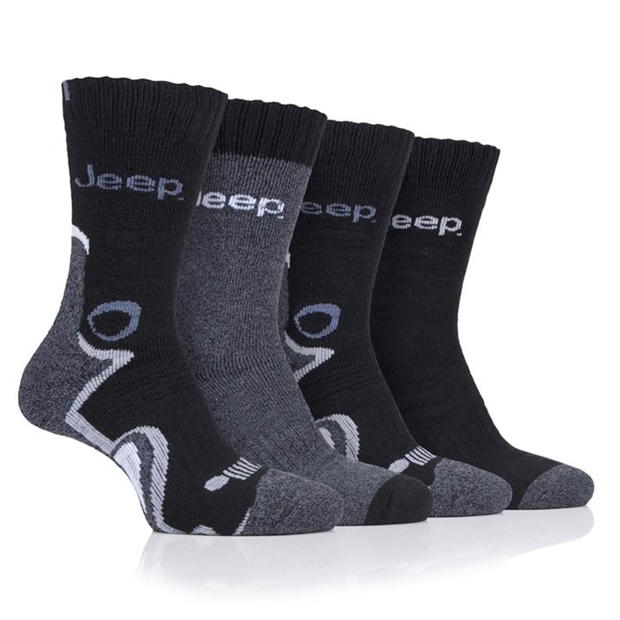 Jeep 4 Pack Performance Boot Socks Mens