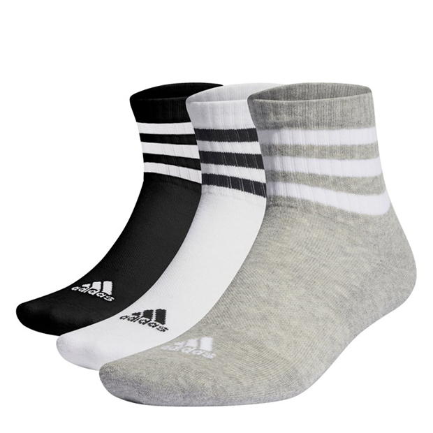 adidas 3 Stripe Quarter Sock 3 Pack