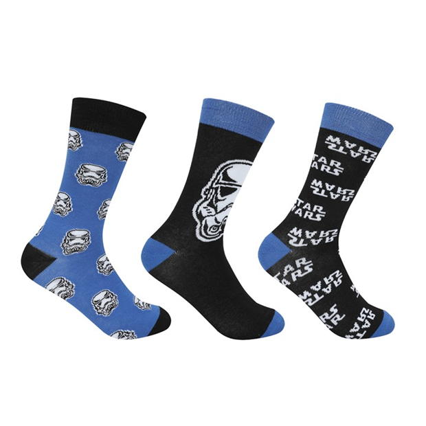 Character Star Wars 3 Pack Crew Socks Mens