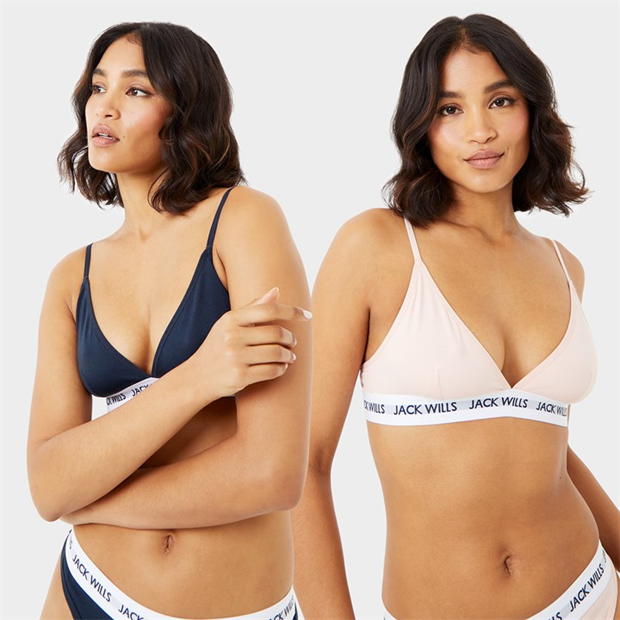 Jack Wills Biddstone Multipack Bralette 2 Pack