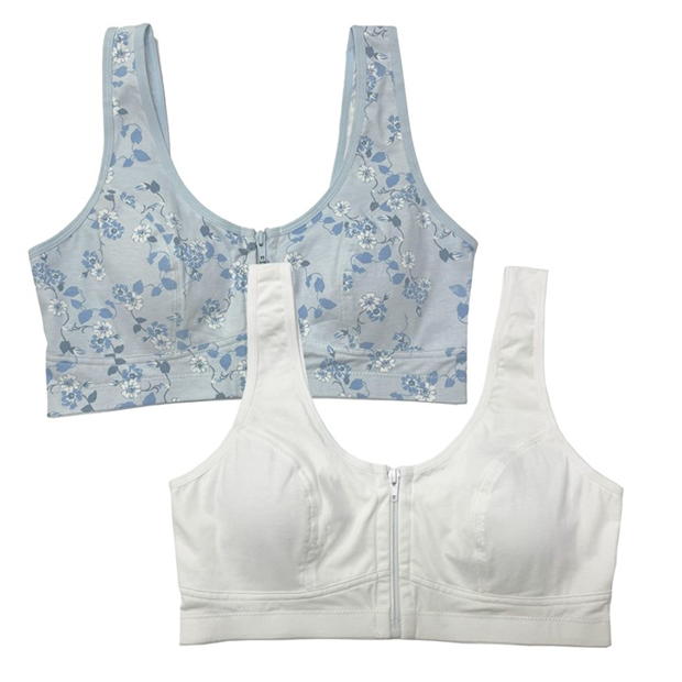 Be You Pack Floral Zip Cotton Bra