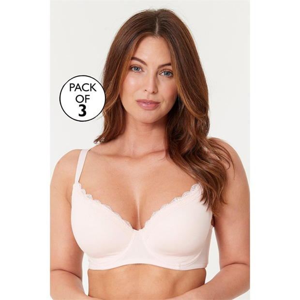 Be You Pack Lace Trim T-shirt Bra