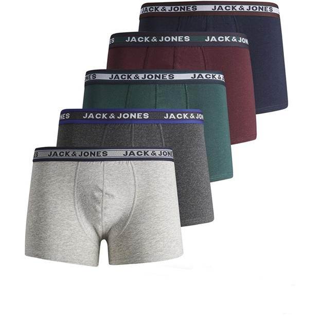 Jack and Jones Oliver Trunk 5 Pack Boxers Juniors