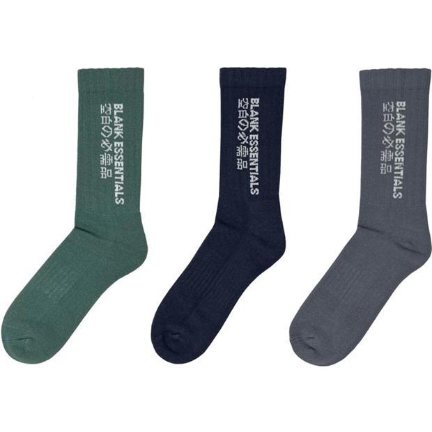 Blank Essentials Essentials 3 Pack Socks