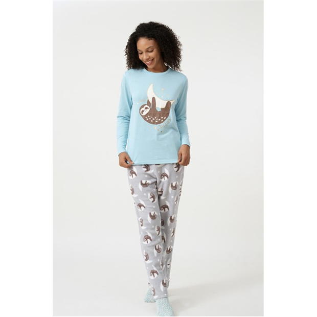 Linea Sloth Pyjama and Sock Gift Set