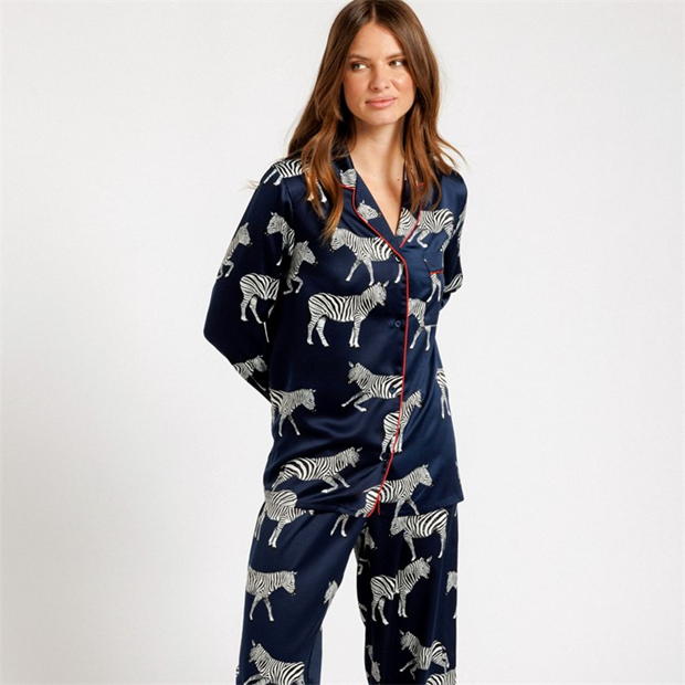 Chelsea Peers Satin Button Up Pyjama Set