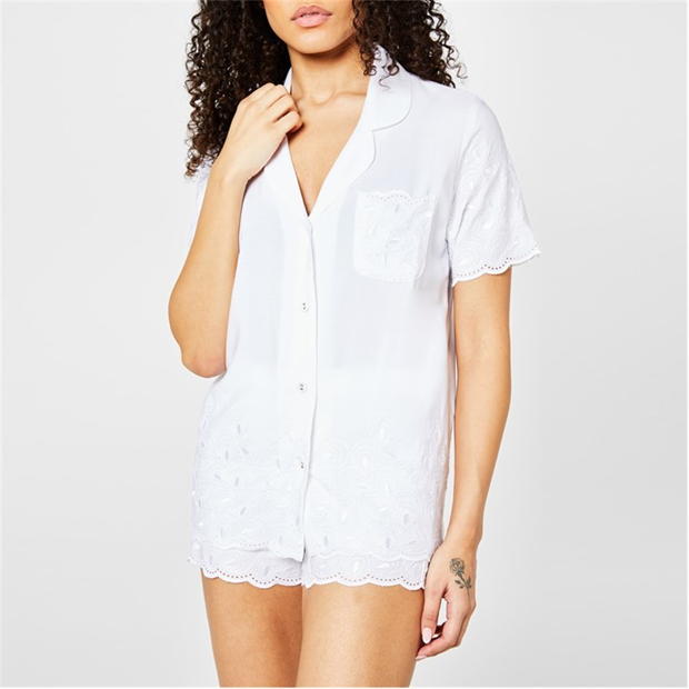 Cyberjammies Rose Embroidered Pyjama Set