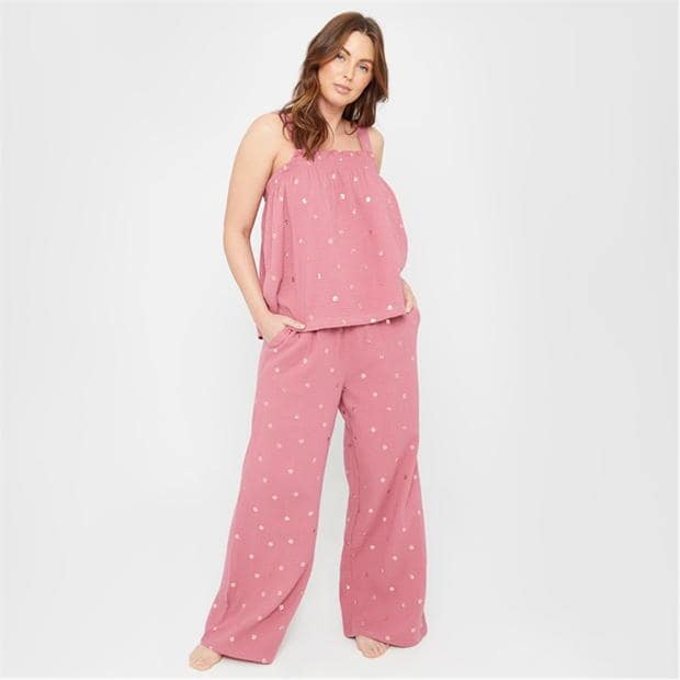 Be You Flower Foil Cami Woven Pyjama Set